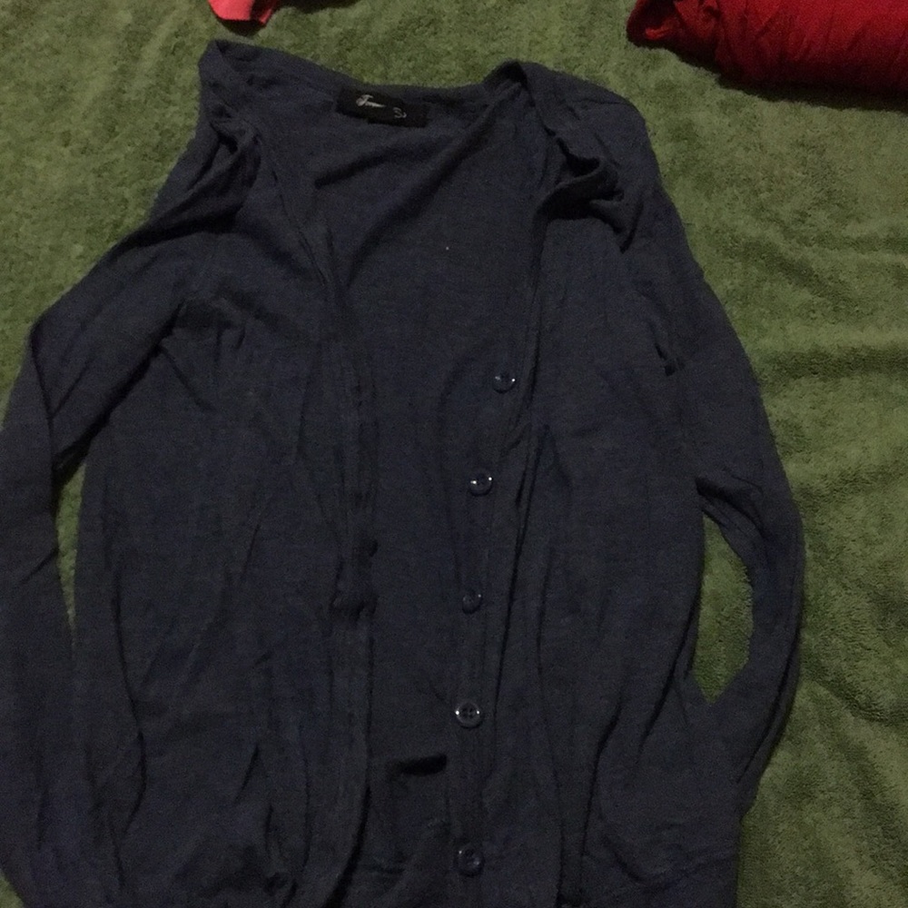 Blue cardigan